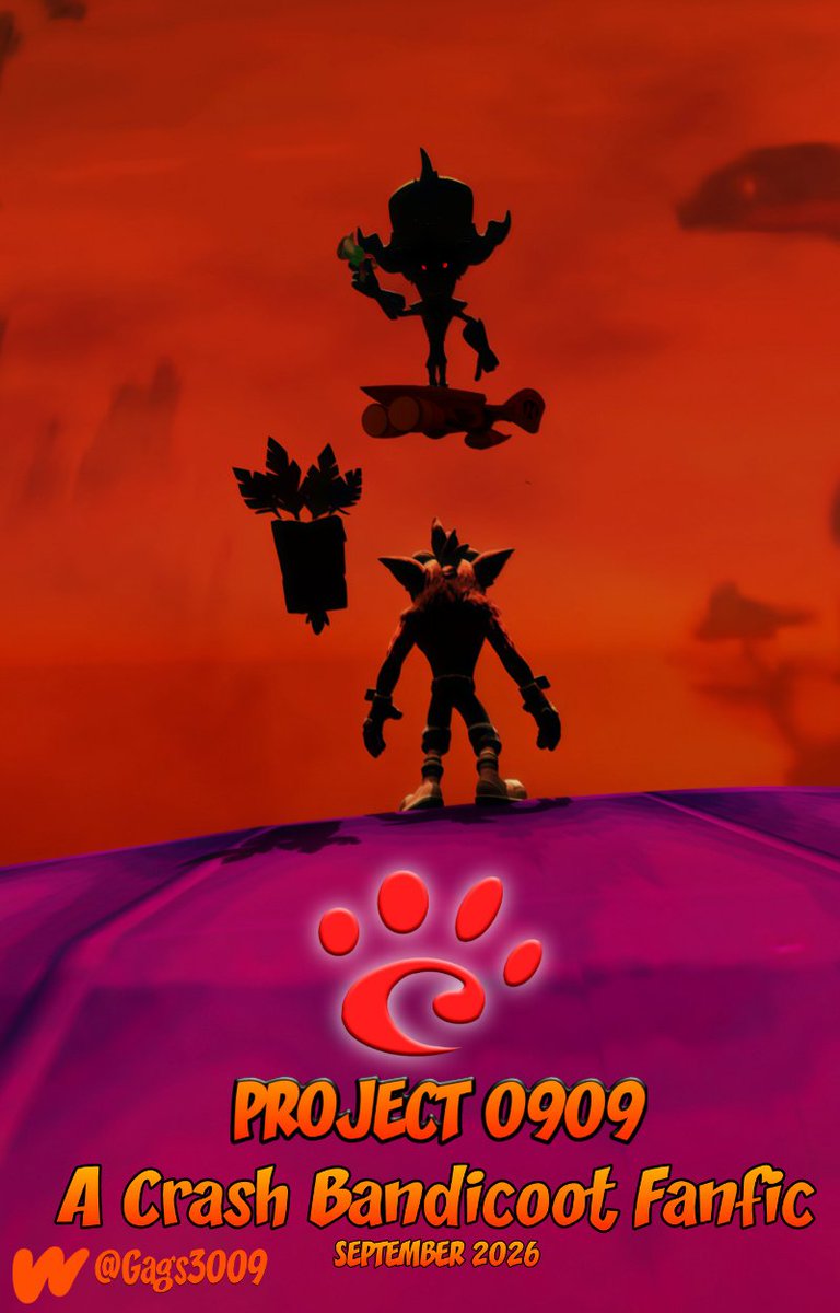 GAGS3009's tweet photo. Chicos, estaré ausente durante como casi una semana, y no quiero irme sin dejar nada así que solo dejaré esto y me iré, chau

#CrashBandicoot #CrashBandicoot30thAnniversary #Fanfiction #Fanfic #Wattpad #Project0909 https://t.co/Ulg05ZuKsx
