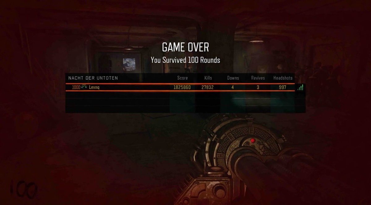 Lexnqs's tweet image. NACHT DER UNTOTEN 💯 ✅13hrs and 55mins (27 thousand kills)

Old school zombies is better 🫶

#blackops #bo3 #bo3zombies #zombies #nachtderuntoten