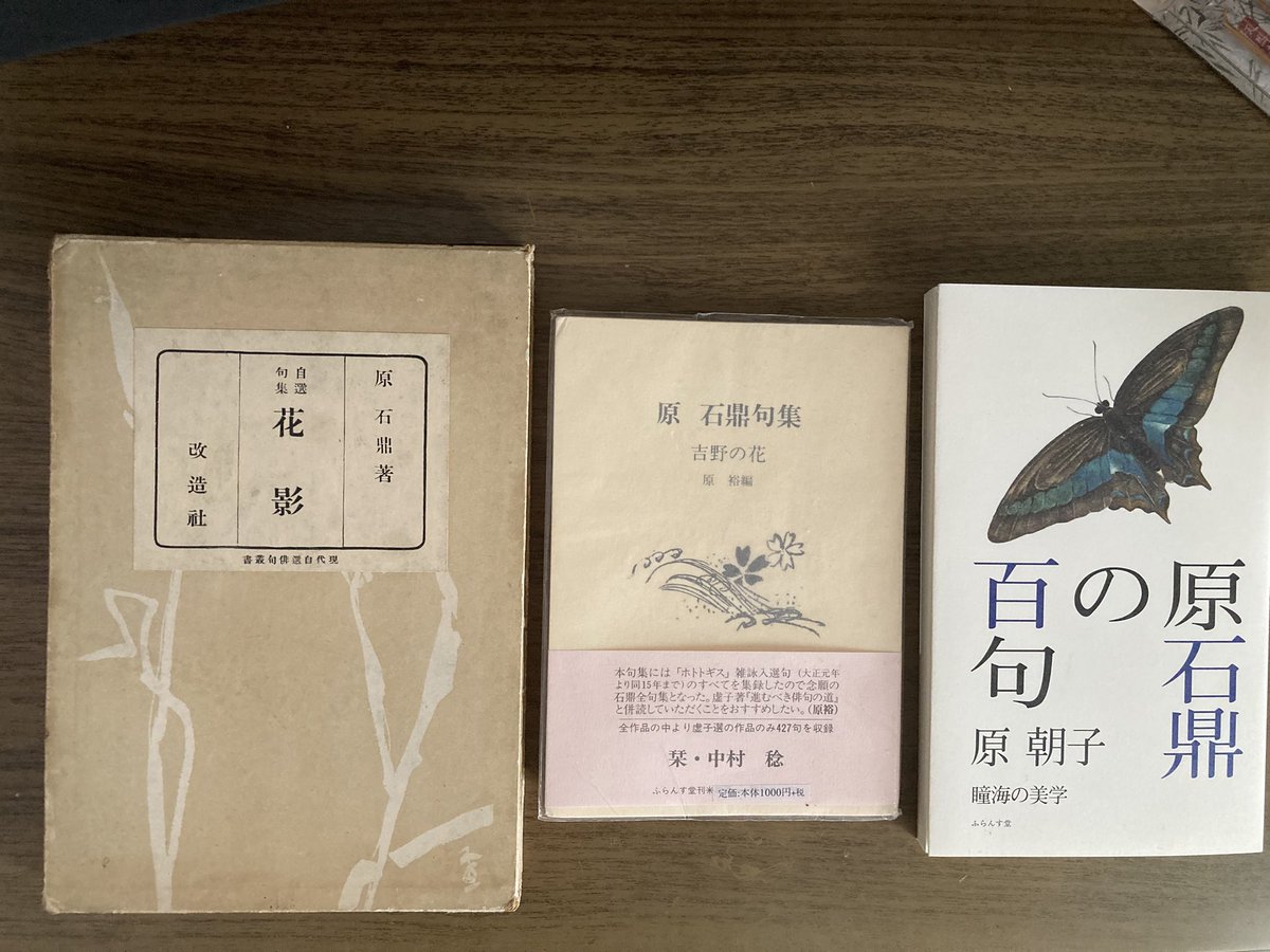 昨日東京句会で話した原石鼎🌸 百句シリーズなら出たばかりだから手に