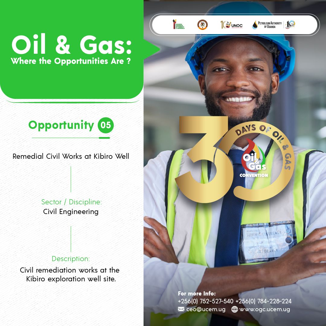 humfas's tweet photo. Uganda’s oil &amp; gas sector is unlocking opportunities across drilling, fabrication, insurance, civil works &amp; infrastructure.
Position yourself for First Oil.
#OGC2026 #FirstOil https://t.co/rfYel83DfD