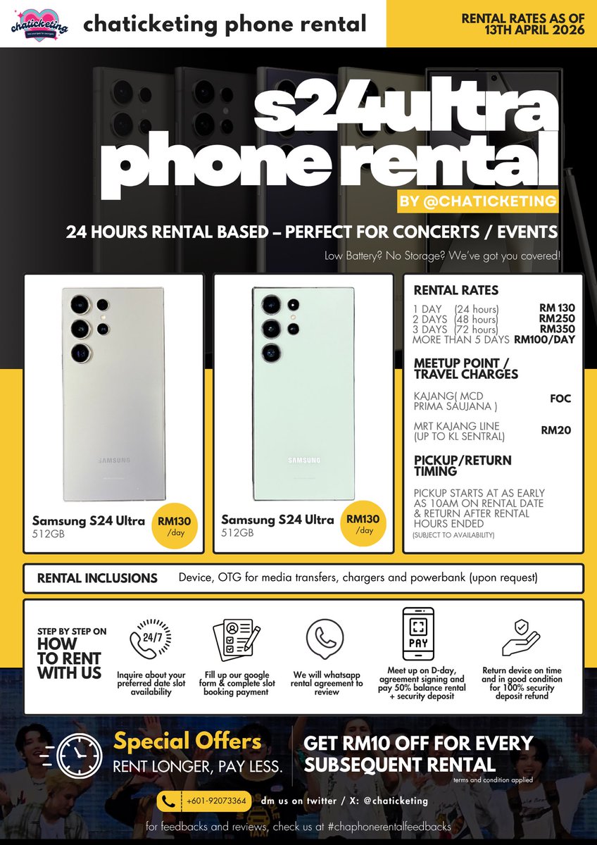 s24 ultra phone rent malaysia RM130/day 🇲🇾 tweet media