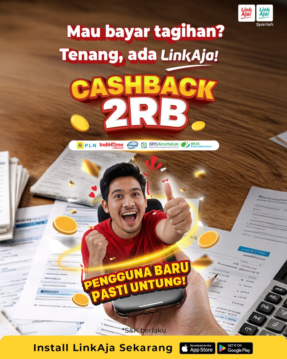 linkaja's tweet photo. Promo Mingguan LinkAja, datang lagi! Siap bikin transaksimu lebih HEMAT? Jangan sampai kehabisan! Serbuuu promonya minggu ini!✨
#LinkAja #PromoSemingguLinkAja #SemuaBeres
Customer Service: https://t.co/WVrOoo3Ddy https://t.co/EXieWeyucp