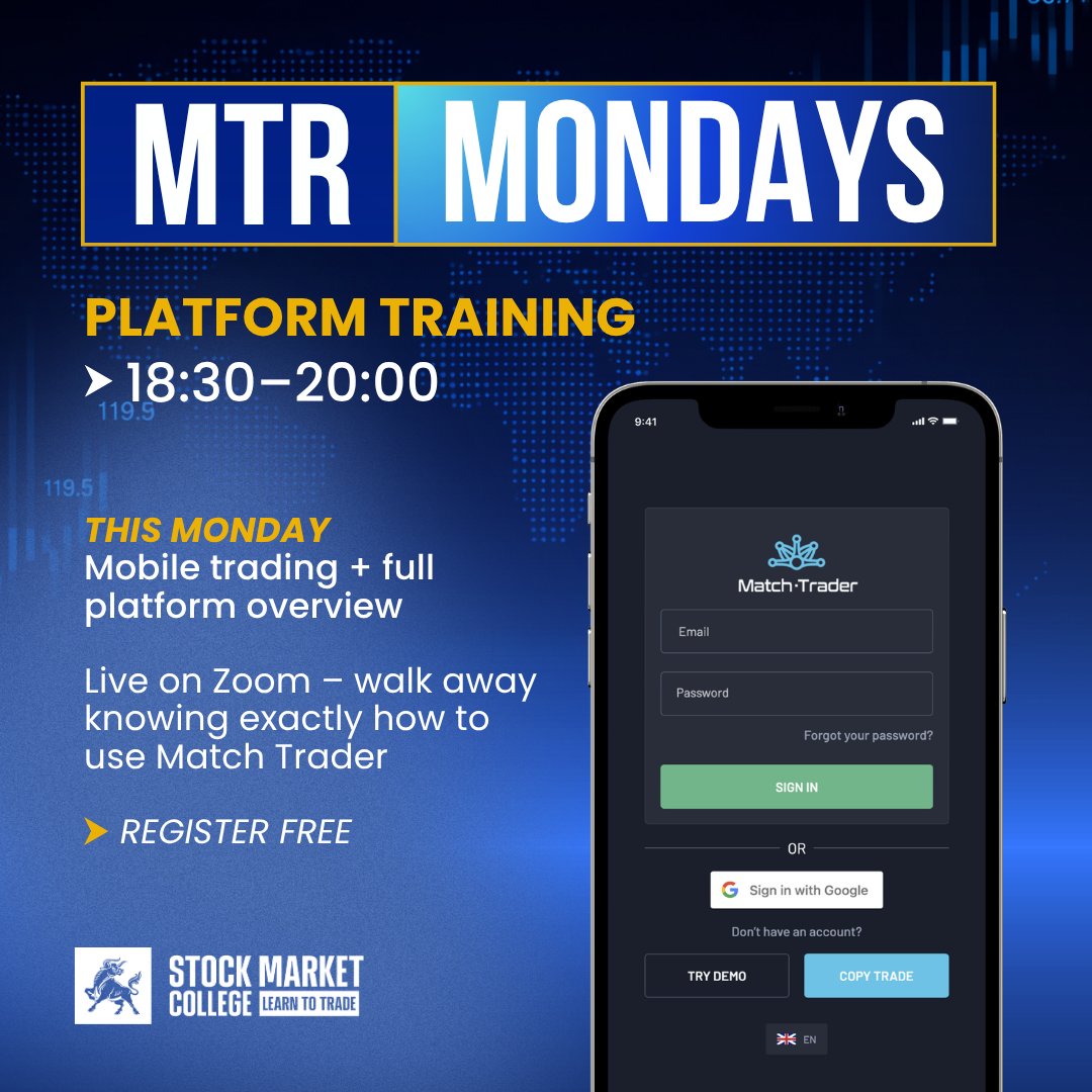 StockMarketClg's tweet image. Trading without knowing your platform is like driving with your eyes closed. MTR Monday fixes that – tonight 18:30. Registration link in the first comment 👇

#matchtrader #tradingeducation
