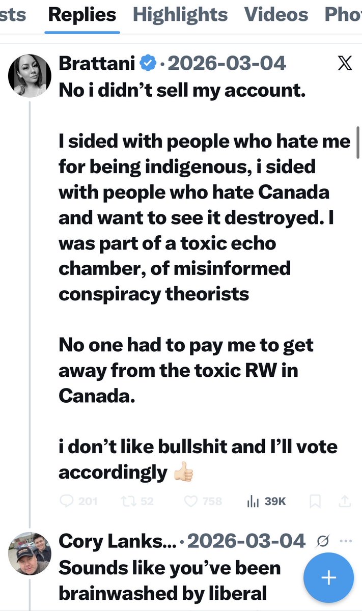 Farmboy_Forever's tweet photo. @kpac_15 I’m guessing you are blocked by her now? She seemed to be level headed until “Orange Man Bad” was elected…then her TDS kicked into overdrive! She seems to play the indigenous race card now! It’s her hypocrisy that is the problem, not her being indigenous!! https://t.co/NKCaJ6Qm5g