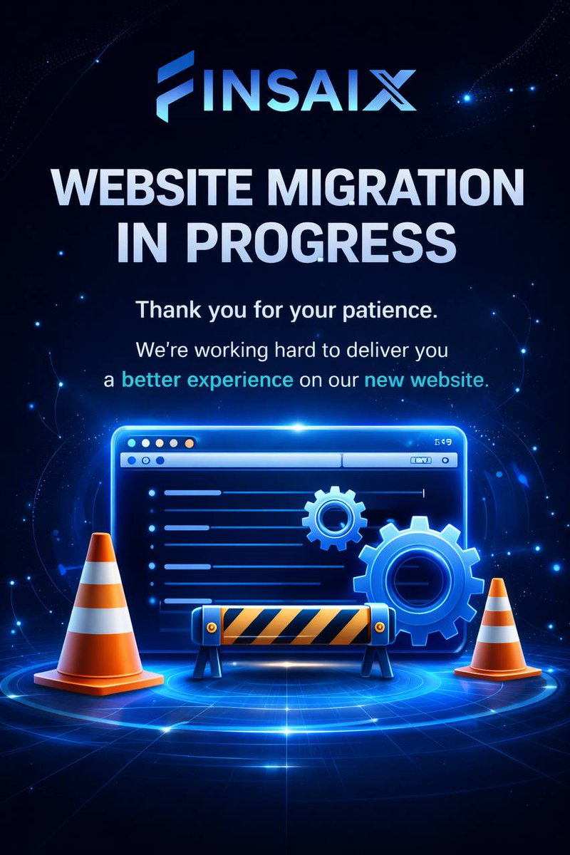 FinsaiX's tweet photo. We’re migrating FinSaiX to a brand-new platform

It is built to deliver a faster, smoother, and more powerful trading experience.
While this migration is underway, you can continue to access your account and all services on the current platform:
https://t.co/D0GhGvWPHJ

Thank you for your patience and support during this transition.
Exciting upgrades are on the way.