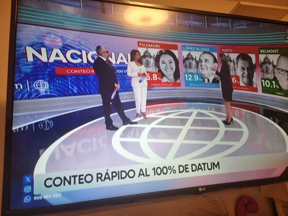 El <a href="/JNE_Peru/">JNE Perú</a> dice no al conteo rápido pero un canal y su encuestadora se mandan y ponen en 2da. vuelta a su candidato favorito, influyendo sobre los que faltan votar.  Y mienten, ese conteo rápido ni es al 100%. Si el conteo oficial lo saca, seguirán con el tema del #fraude.
