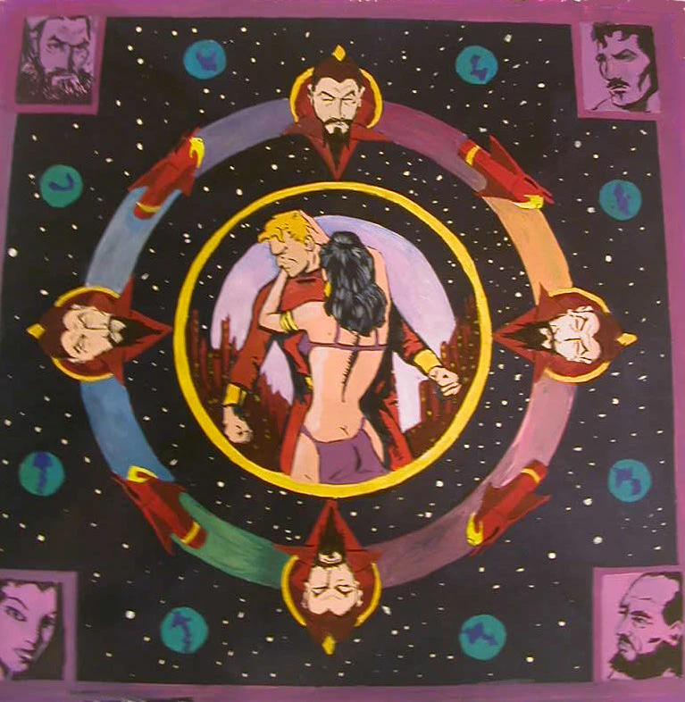 JonathanJColton's tweet image. Some of my old paintings. Acrylic, Caran D'Ache and Gouache. 

#starwars #darthvader #jedi #flashgordon #ming