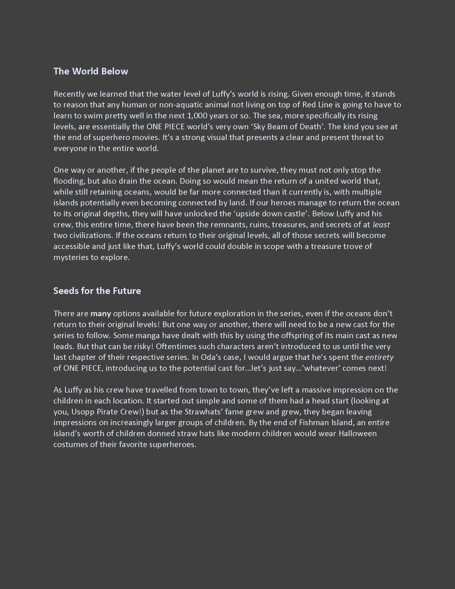 ochimusha108's tweet photo. Cut content! An unedited (i.e. contains grammatical errors, no fact check, etc.) column that couldn't run on the official site resulting in a quick rewrite. I think the rewrite was one about Usopp but this one was way more fun/tough to assemble. https://t.co/MCnKw2g0wF
