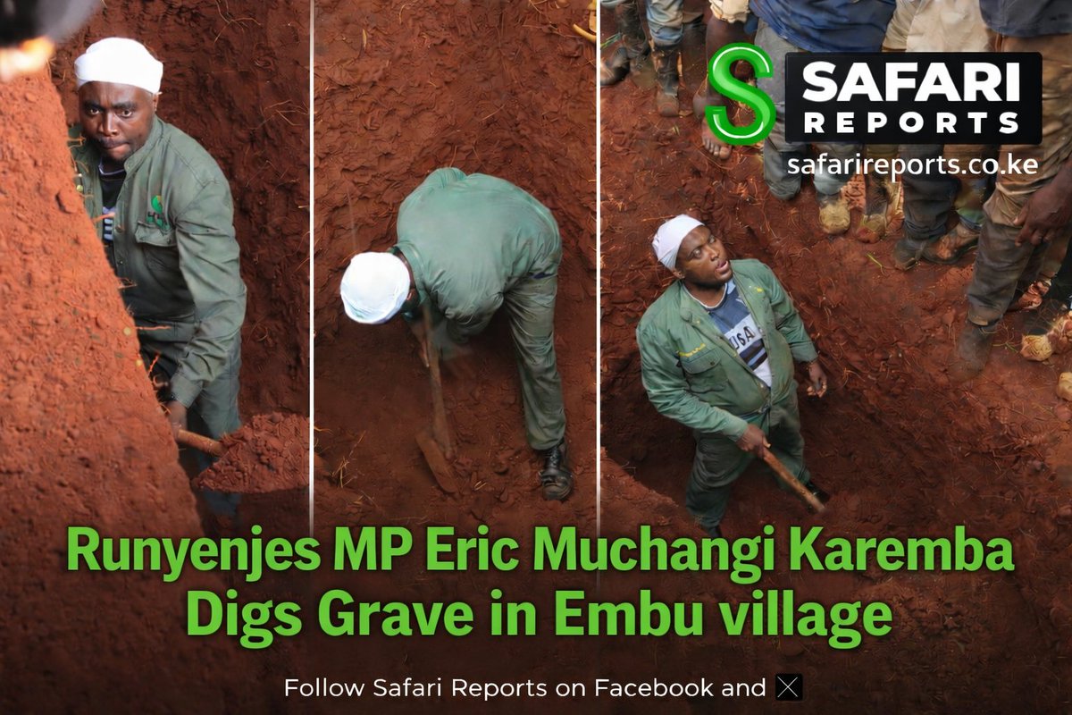 Runyenjes MP Eric Muchangi Karemba was seen digging a grave with a shovel in a village within his Embu County constituency, demonstrating his hands-on support for the community. The MP is running for reelection in 2027.