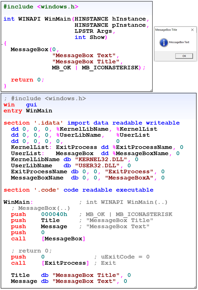 MessageBox in C and Asm

facebook.com/groups/8324673…
