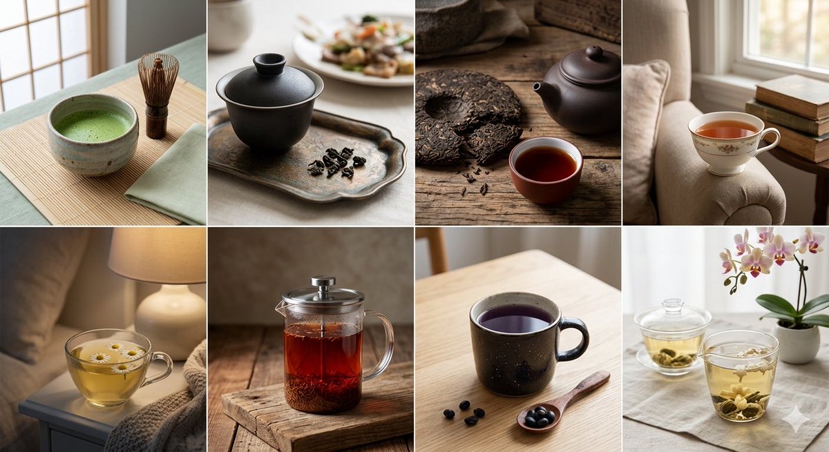 お茶活のススメ

火照っているなら「緑茶」

こってり食事には「烏龍茶」

痩せたい時には「プーアル茶」

リラックスタイムには「紅茶」

睡眠前には「カモミールティー」

腸内環境改善に「ルイボスティー」

むくみ予防には「黒豆茶」

イライラには「ジャスミンティー」

ちょっと便利なお茶知識🍵