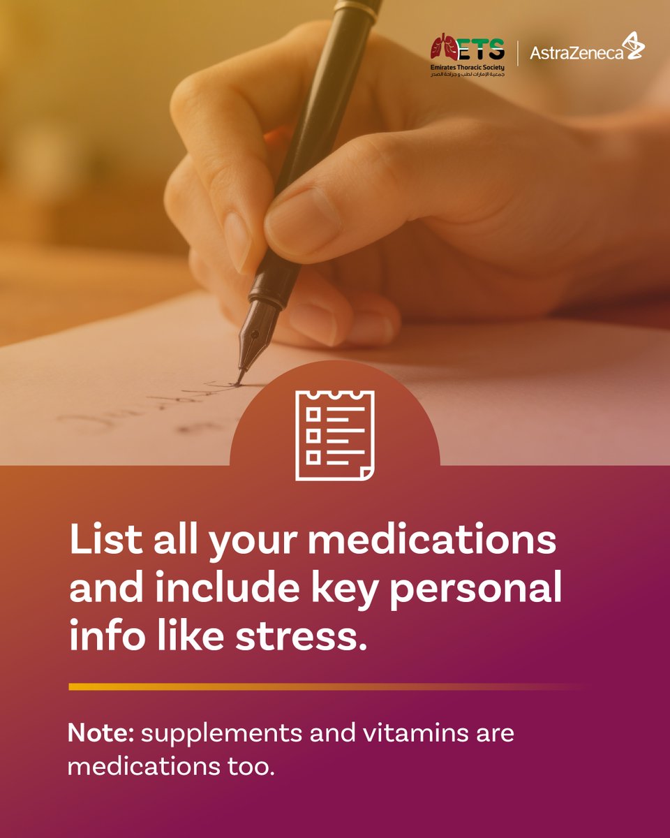 ETS_AE's tweet image. Taking a little time to prepare for your appointment can make a big difference. When you organize your symptoms, medications, and questions beforehand, your doctor can provide better guidance and care.