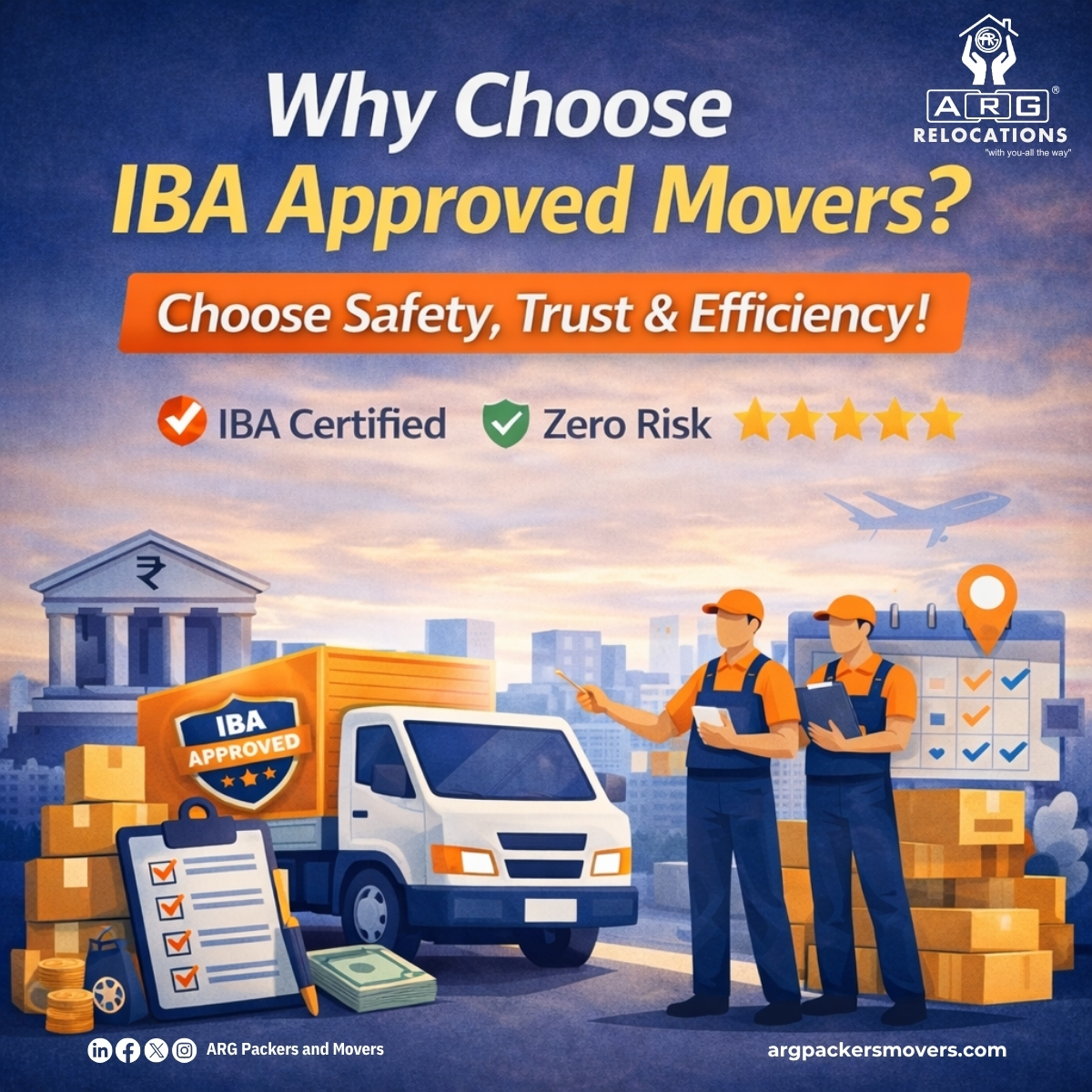 ArgMovers's tweet image. Why do smart customers choose IBA Approved movers? 🤔
Because safety, trust, and reliability matter!
Move smarter. Move safer.

📞 +91 93 7626 1616
🌐 argpackersmovers.com/avoid-moving-r…

#IBAApprovedMovers #SmartMove #SafeRelocation #PackersAndMovers #MovingMadeEasy