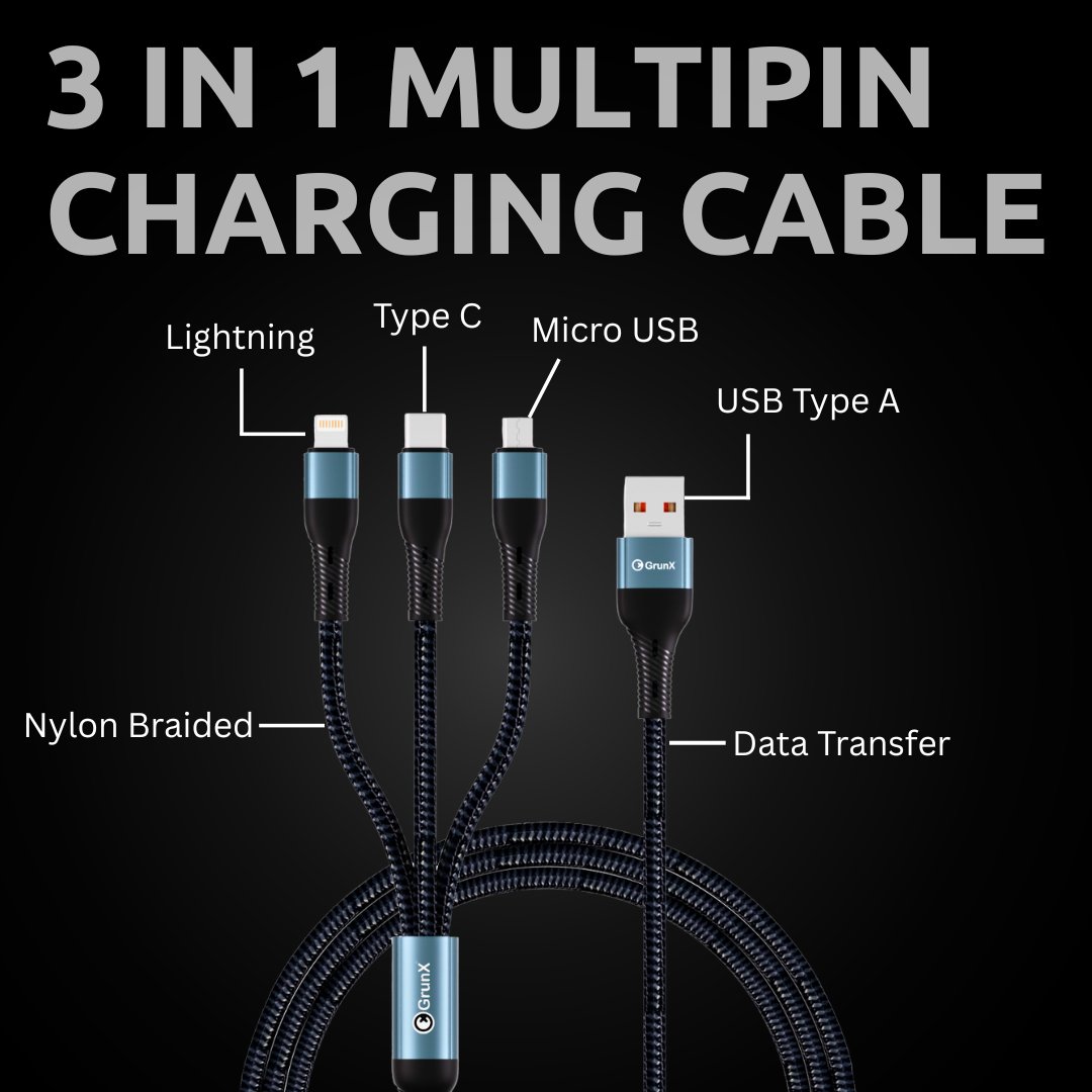 grunxstore's tweet image. Charge your Type-C, iPhone, and Micro USB devices with one premium Grunx cable built for everyday hustle.
Perfect for desk, travel, car, and work setup. 

#Grunx #ChargingCable #3In1Cable #FastCharging #TechAccessories