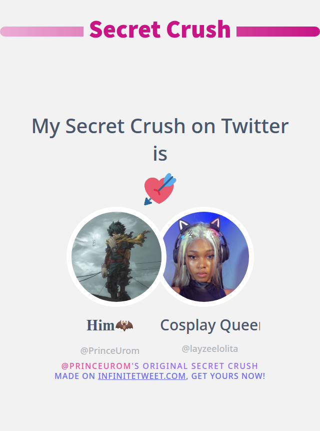 PrinceUrom's tweet photo. My Secret Crush on Twitter is @layzeelolita

➡️ https://t.co/Yq3iSYBVEf https://t.co/Z8fj1Y5Bp2