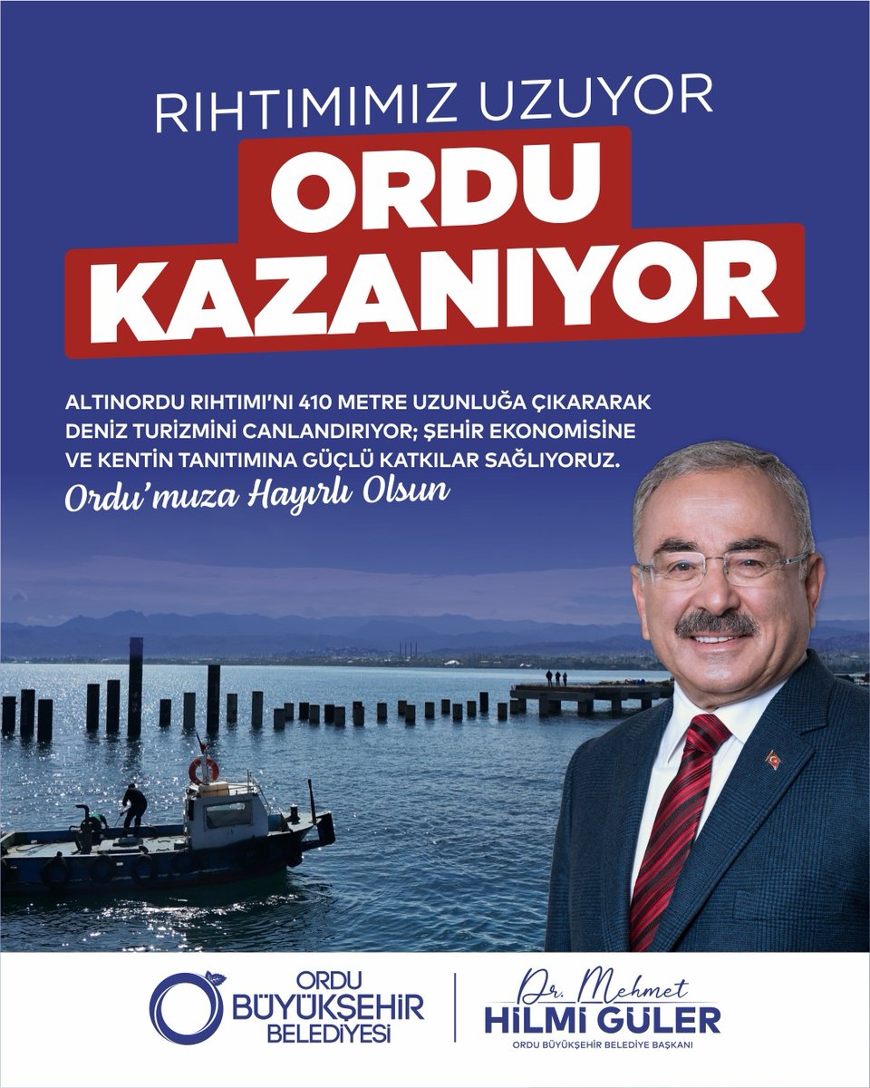 Rıhtımımız Uzuyor, Ordu Kazanıyor

Altınordu Atatürk Rıhtımı’nı daha güçlü ve modern bir yapıya kavuşturmak için çalışmalarımızı aralıksız sürdürüyoruz.

Dr. Mehmet Hilmi Güler
Ordu Büyükşehir Belediye Başkanı