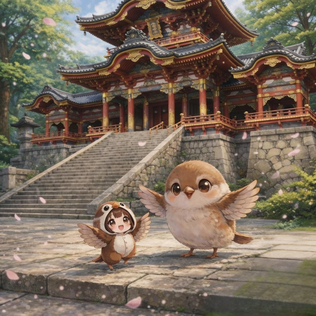 takuma0083's tweet image. ちゅんちゅん：ぱたぱた🪶
まま：ちゅんちゅん❤️上手上手♪
ちゅんちゅん：早くままと一緒のそら飛びたい🤍
ちび動物シリーズ🪶 #AIart️️️️️️️️️️️️️️️️️️️️️️️️️️️️️️️️️️️️️️️️️️️️️️️️️️️ #Genspark #Grok