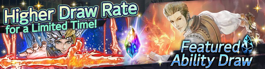New UR Ability Featured Draw Available Soon!

📢 Available after maintenance on Tuesday, April 14!

With the arrival of Firion &amp; Balthier after the maintenance on Tuesday, April 14, a New UR Ability Draw will be available!

▼ New Abilities that will be available:
💎 UR Fervid