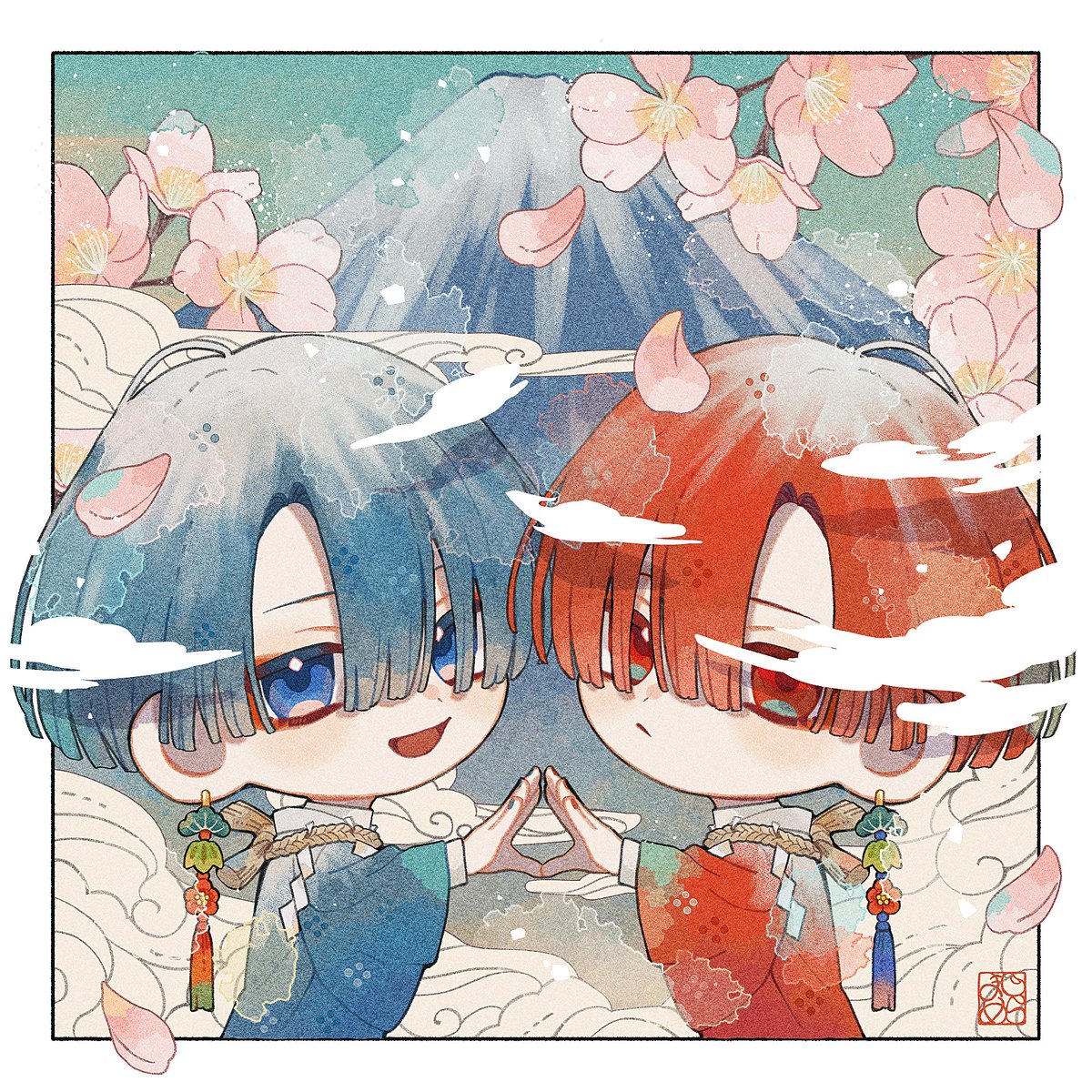 Shira_mame93's tweet photo. 青富士赤富士 https://t.co/vQrJsDTl5J