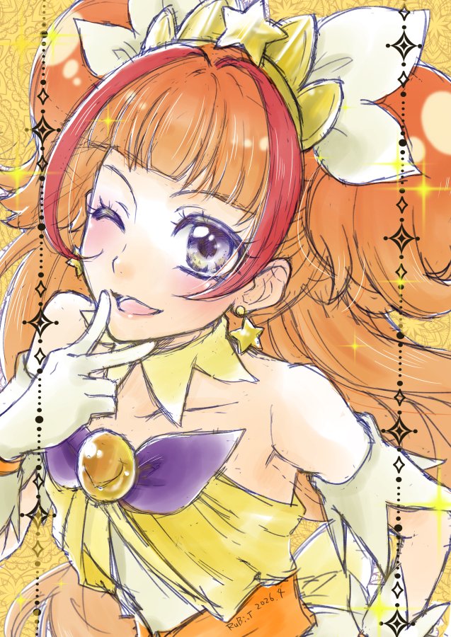 大好きなキュアトゥインクルちゃんらくがき。
ゴープリ10周年おめでとうございます！