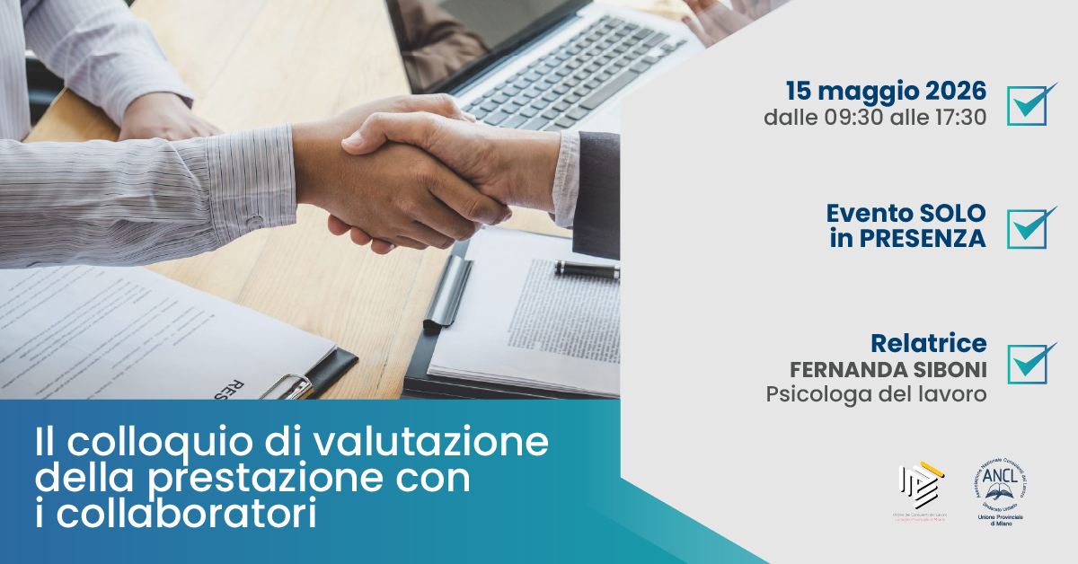 Un corso pratico per sviluppare competenze nella gestione del feedback, migliorare la comunicazione con i collaboratori e affrontare anche le situazioni più complesse.
💡 Sconti attivi sul percorso HR
📧 anclmilano.it/formazione-anc…

#RisorseUmane #HR #ValutazioneDellaPrestazione