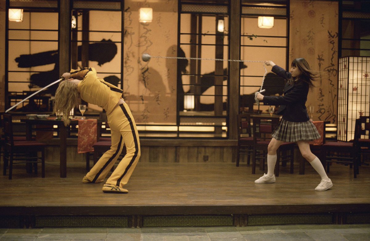 CinePensar's tweet image. Ver KILL BILL: THE WHOLE BLOODY AFFAIR según la visión d como Quentin Tarantino la concibió, es un disfrute total!
 Auténtica película d culto, cada plano es icónico. Cada instante es #cine en estado puro. 275 minutos d una eufórica y arrolladora orgía audiovisual. Un espectáculo