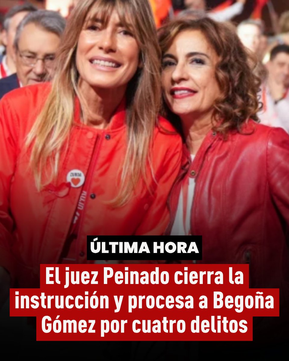 🔴 ÚLTIMA HORA I El juez Peinado cierra la instrucción y procesa a Begoña Gómez por cuatro delitos.

eldebate.com/espana/2026041…