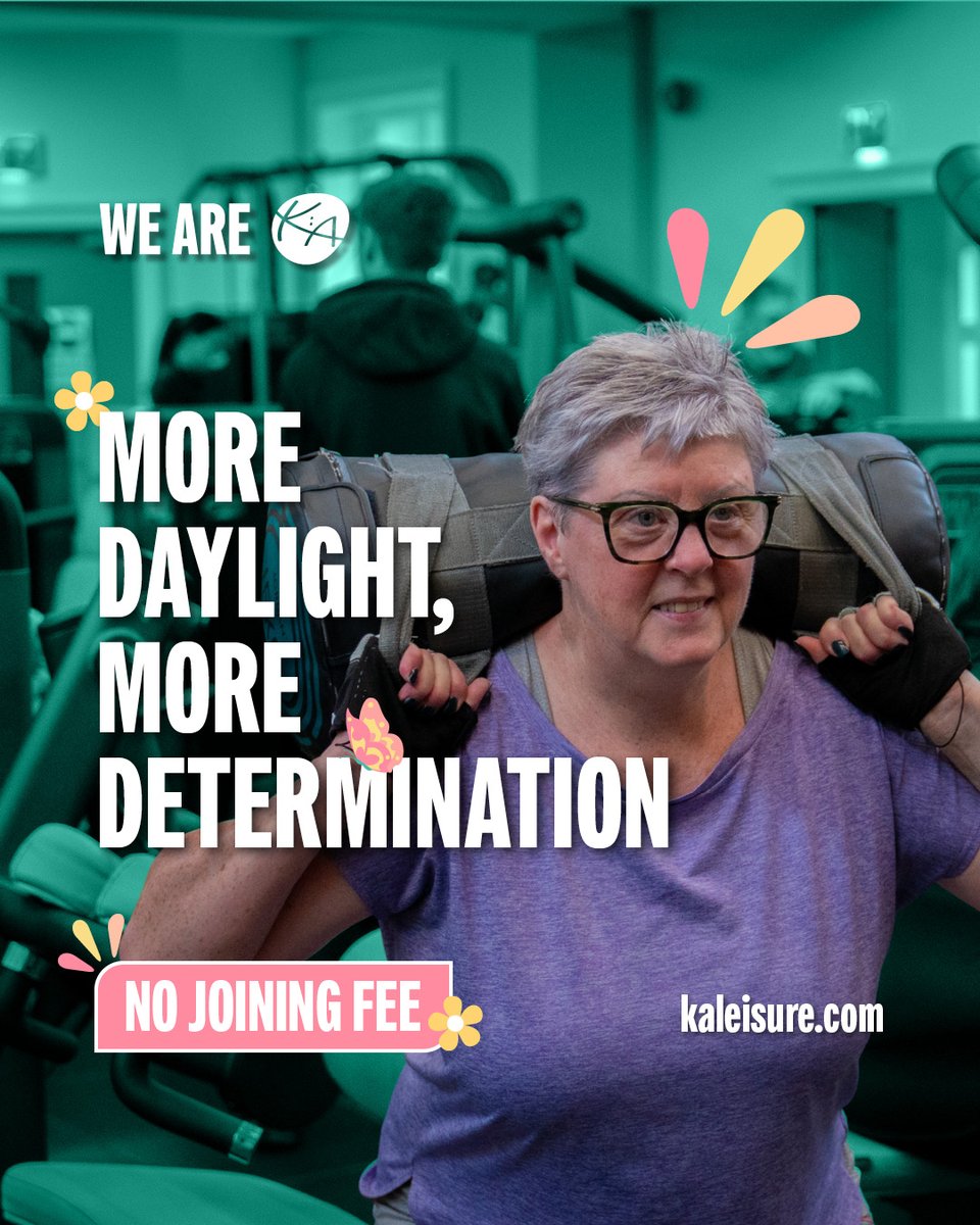 KALeisure's tweet image. Longer days, lasting change🙌
However busy life is you won’t regret setting aside time for you! Increasing #activity levels will improve #physicalfitness &amp;amp; have a positive impact on mental health…do it for you &amp;amp; for those you love!
Join Us➡️kaleisure.com/fitness/member…
#NoJoiningFee