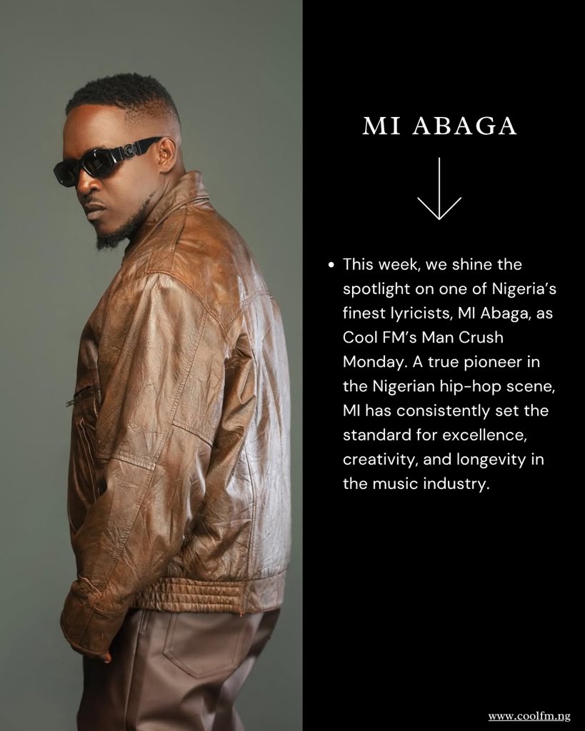 CoolFMNigeria's tweet photo. MI Abaga didn’t just shape Nigerian hip-hop, he helped lay the foundation for the global rise of Afrobeats. A visionary, a leader, and a voice that redefined the culture.
A living legend, still setting the pace. 🎤🔥
#coolfm969
#mcm
#miabaga
#afrobeats https://t.co/1hq6XBheSm