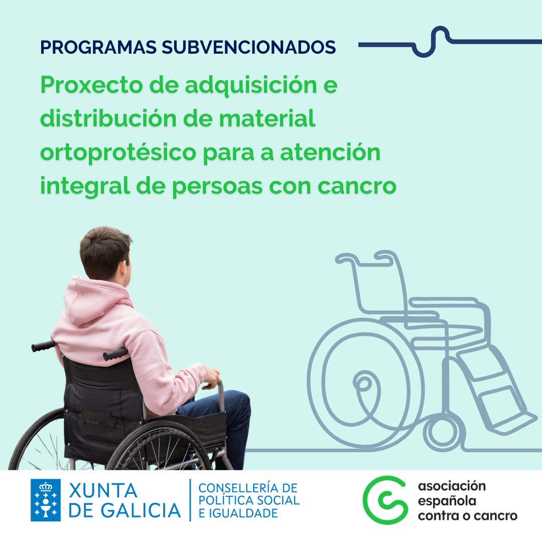 ContraCancerPON's tweet photo. 🦽 Na Asociación procuramos un acceso equitativo a material especializado co “Proxecto de adquisición e distribución de material ortoprotésico para a atención integral de persoas con cancro” Financiado pola @Xunta  con cargo ao 0,7% do IRPF e Sociedades #XSolidaria #IRPF2025 https://t.co/dUuMJXZ4Do