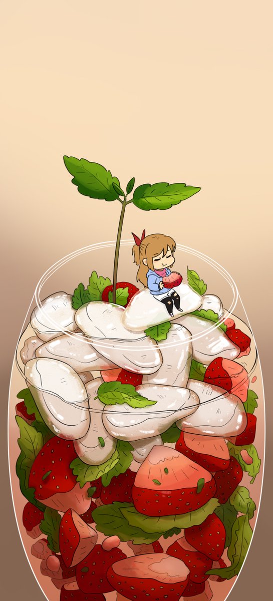 kaylin_pak's tweet image. 🍓🌱Process work for March wallpaper design #illustration #comicartist