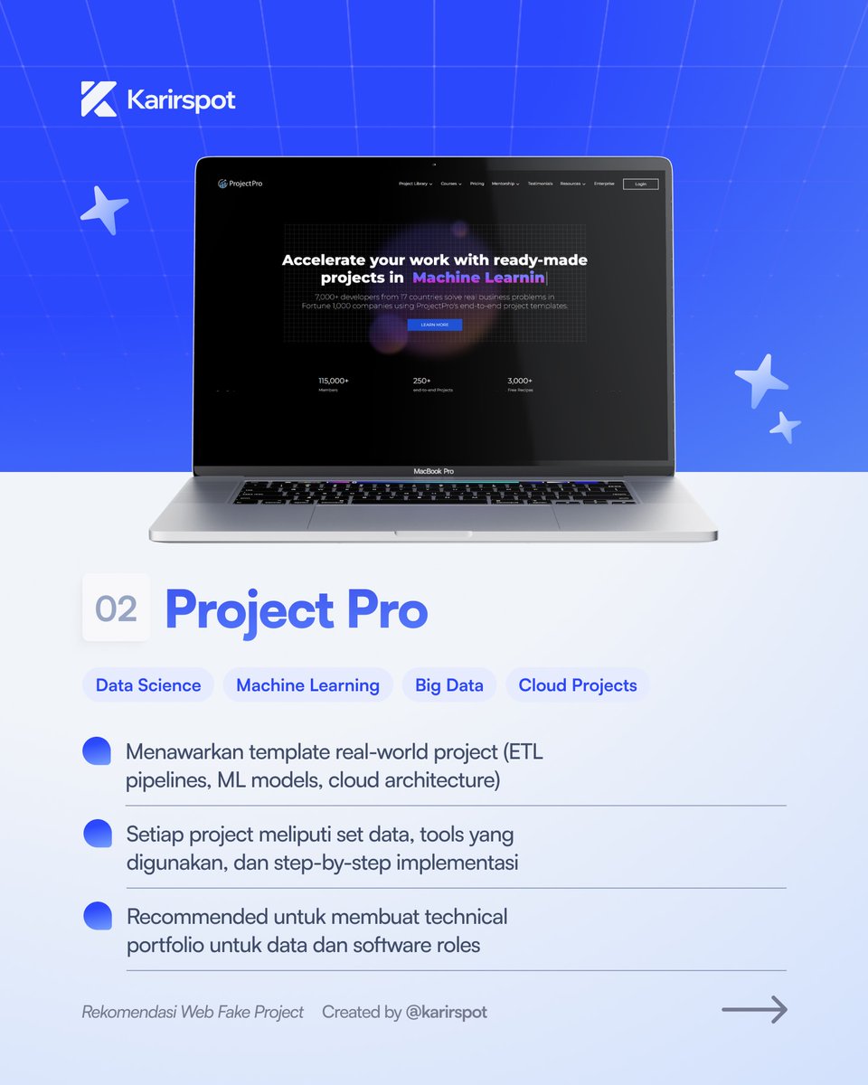 karirspace's tweet image. guys, kalo lo less-experience, ini ada beberapa website fake project yang bisa lo coba beserta bidangnyaa.

semoga sedikit-banyak bisa ngebantu yaa &amp;lt;3
