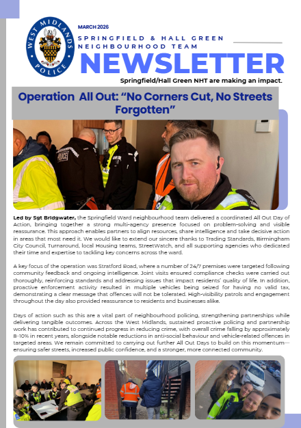 Springfield and Sparkhill Police tweet media