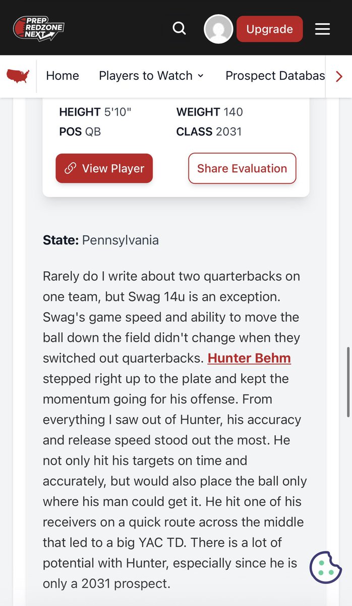 Hunter Behm 2031 QB tweet media