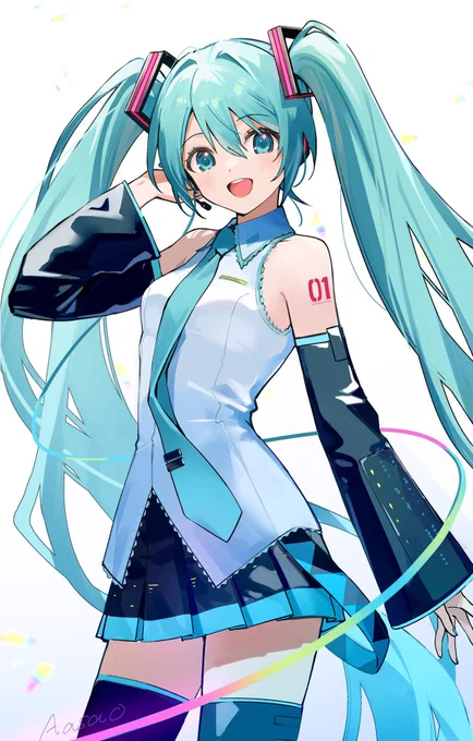 #凍結祭りでフォロワー減ったから自己紹介して逆に増やす ミクちゃん描くのすきです