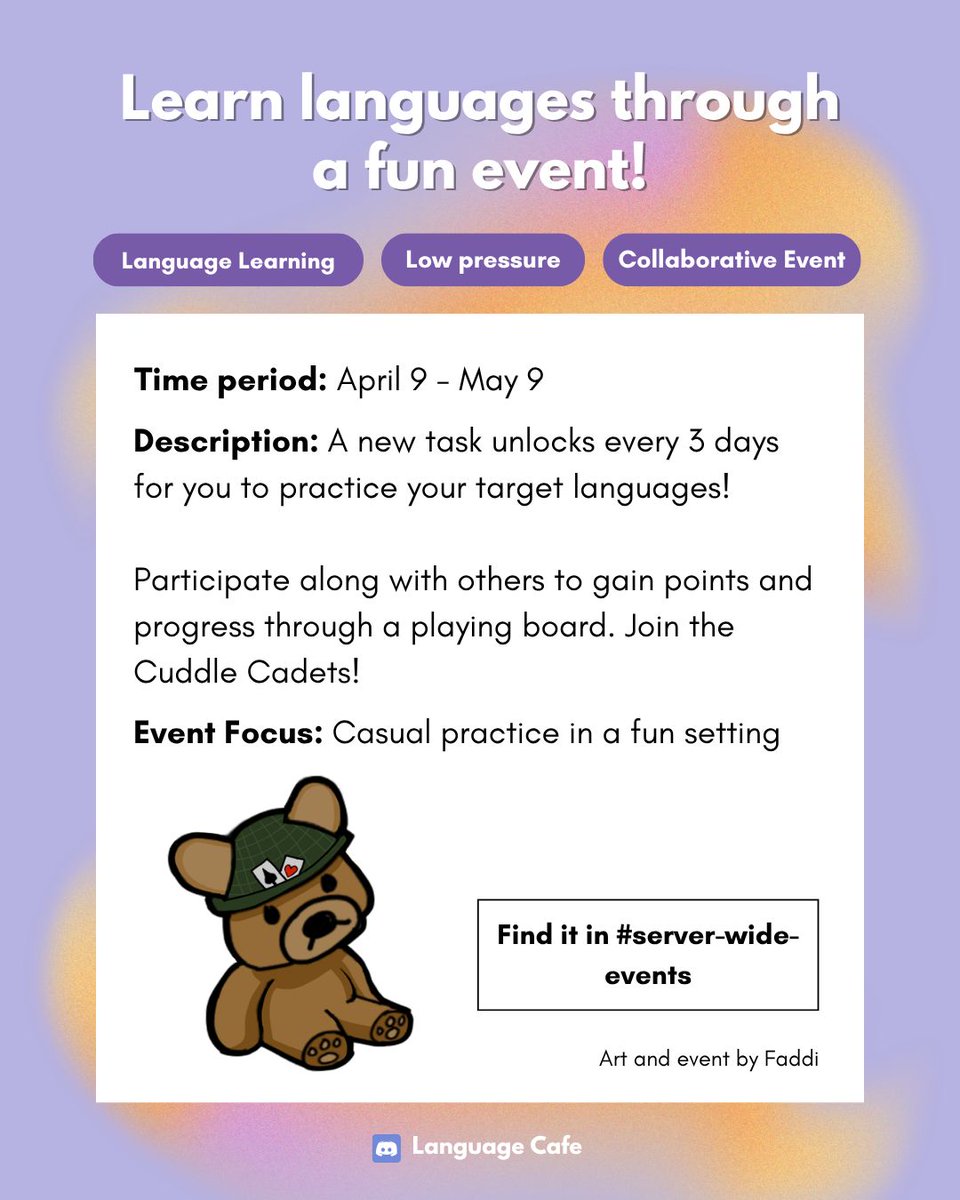 Language Cafe | Language Learning & Study Discord tweet media