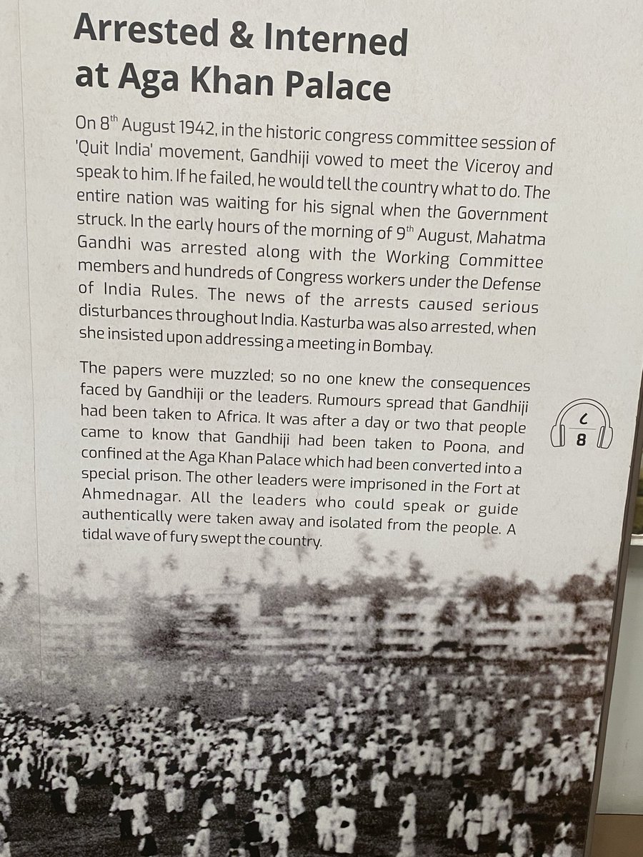 marathe's tweet image. Visited Aga Khan Palace in Pune. It’s mostly homage to Gandhi; he was detained there in semi-luxurious settings by the Brits. The palace itself, architecture is worth seeing; but of all the great places to see in Pune, I’d put this close to the bottom. #Pune #AgakhanPalace