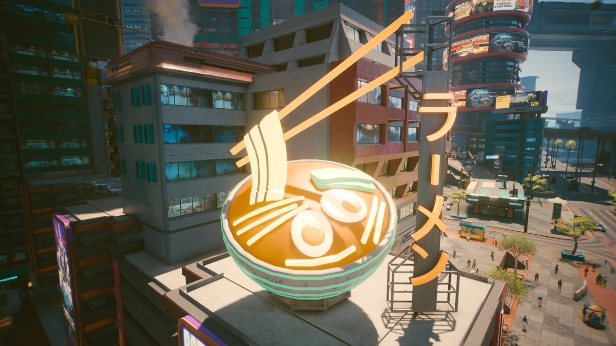 ジャパンタウンのデカいラーメン🍜
#サイバーパンク2077 #Cyberpunk2077