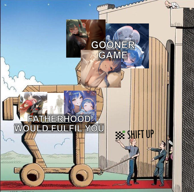TheMunkis's tweet photo. Noticing a trend with recent Nikke updates. They might be pushing some kind of agenda here. https://t.co/IgmAvLilTS