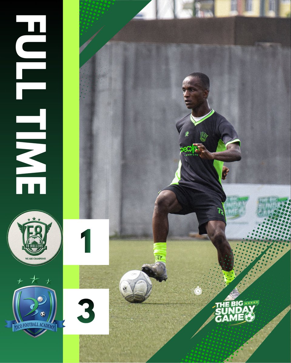 TheBigSundayGam's tweet photo. Full-time: Ends 3-1 to the visitors. Both sides gave a good account, but the away team made their chances count. ⚽

#TheBigSundayGame 
#FootballUnitesTheWorld https://t.co/cA5AkdnX6f
