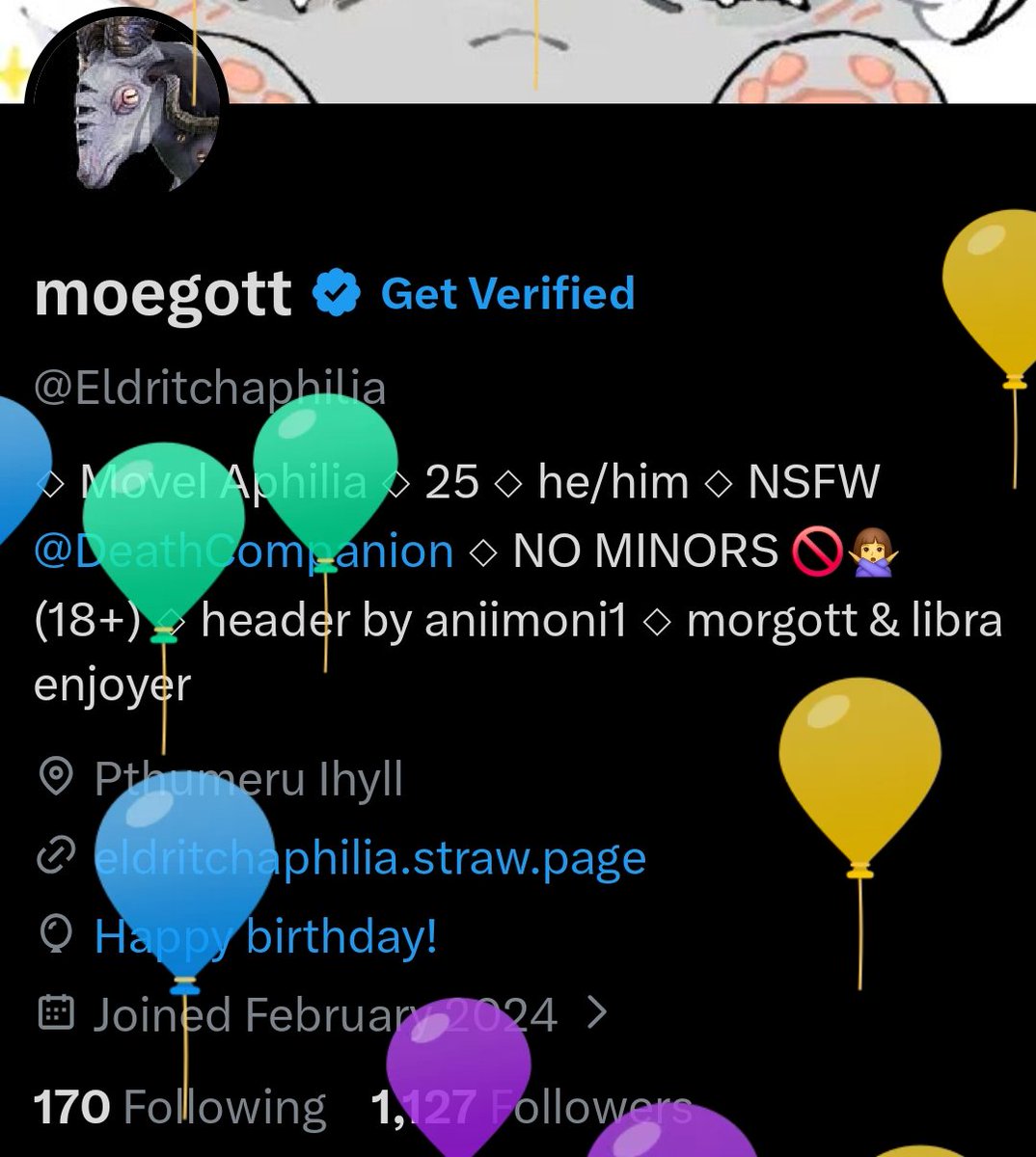 Eldritchaphilia's tweet image. woww its my birthday #today