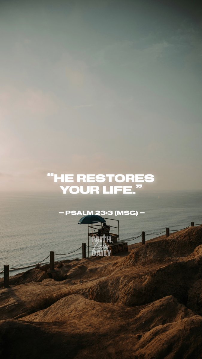 faithtonedaily's tweet image. God brings back what feels lost—peace, direction, and hope. Even if life has drained you, restoration is part of His promise. He’s not done rebuilding you. Trust the process of renewal.
#FaithToneDaily #Restoration #GodHeals #NewLife #HopeAgain