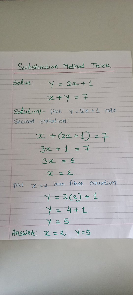 mathsiswow's tweet image. Substitution Method #substitute #value #trick