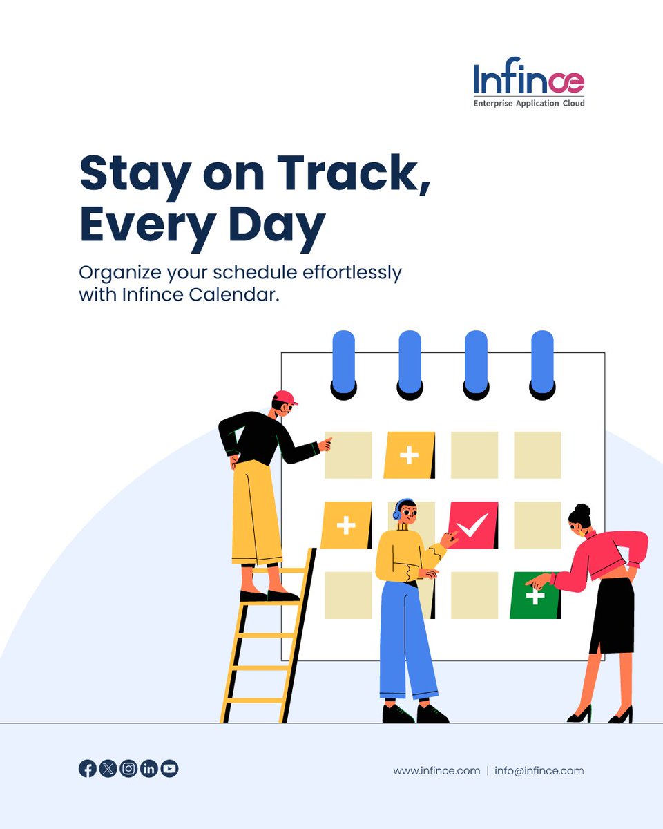 Keep your day organized with Infince Calendar.
Schedule meetings, manage events, set reminders, and stay on top of deadlines, all in one place.

Plan smarter and stay on track with infince.com/app/infince-ca…

#Infince #Calendar #ScheduleManagement #TeamProductivity #Workflow