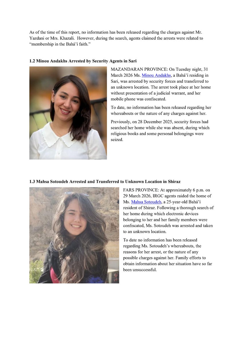 Archive Of Baha’i Persecution (‌اسناد بهائی‌ستیزی) tweet media