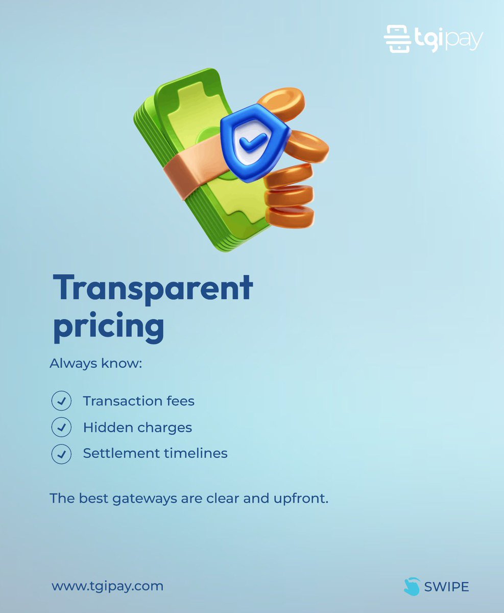 tgipay's tweet image. Choosing a payment gateway isn’t just about processing money.
It’s about building trust with your customers, protecting your revenue, and making payments seamless.

#paymentgateway #businessowners #fintechafrica #digitalpayments #growthstrategy #businesstools
