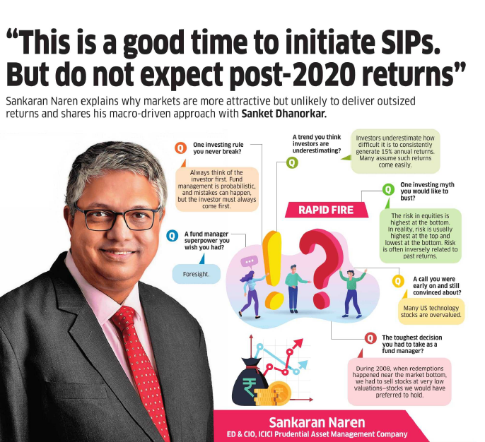 anupaatnivesh's tweet image. Good time to start SIPs: ICICI Prudential AMC's Sankaran Naren explains why markets are more attractive now. Markets look attractive, but easy money days are over. Discipline &amp;gt; hype. 
Long-term wealth = patience + smart allocation.”
#SIP #StockMarket #WealthCreation #MutualFunds