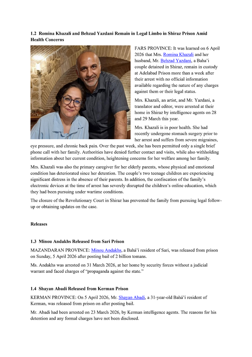 Archive Of Baha’i Persecution (‌اسناد بهائی‌ستیزی) tweet media