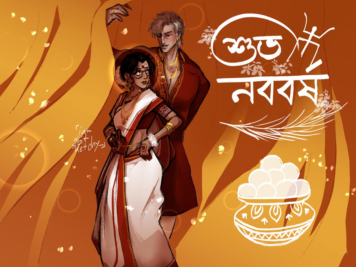 iamabitsketchy_'s tweet photo. শুভ নববর্ষ (Happy Bengali new year) to my Bengali girlies! Have bongo Sylus and MC! https://t.co/GocJETKMhX