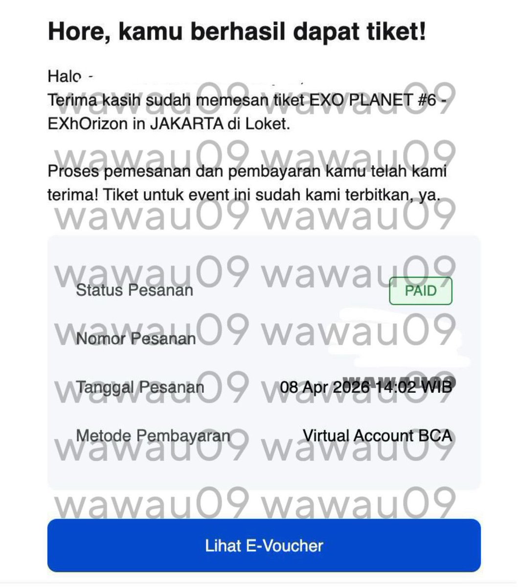wawau09's tweet photo. WTS EXO PLANET #6 - EXHORIZON IN JAKARTA 2026

CAT E-X (2 tix) WEVERSE
secured di 16.02

✅️bisa cod &amp; check all proof
✅️diurus sampe fisik sama jastip &amp; proof ada semua 
✅️wise / paypal / ina bank

#WTS #EXHORIZONINJKT #EXOINJKT #EXO #WTB https://t.co/2Xd6R9XhML